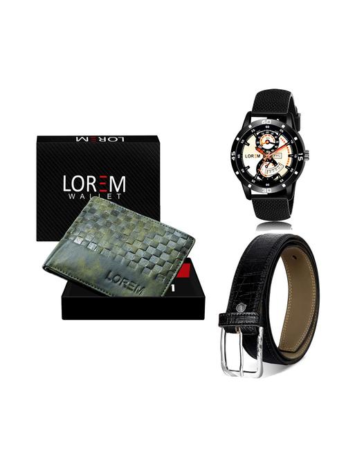 belt, wallet & watch combo - 19251949 - Very Small Image - 1