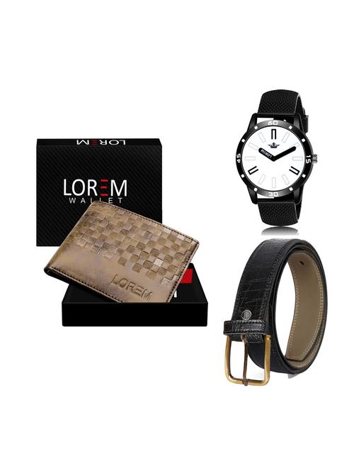 belt, wallet & watch combo - 19252205 - Very Small Image - 1