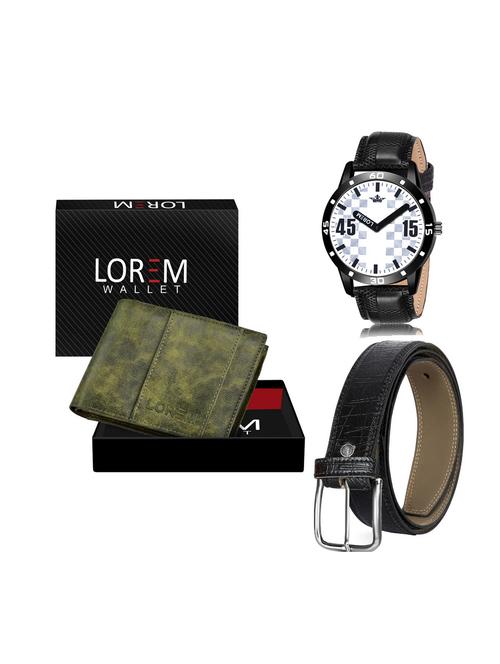 belt, wallet & watch combo - 19252368 - Very Small Image - 1