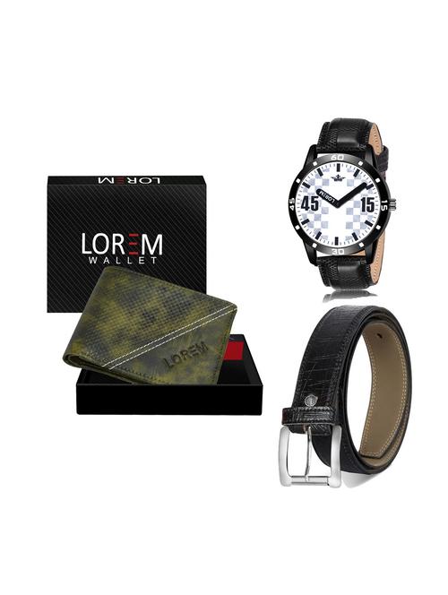 belt, wallet & watch combo - 19252462 - Very Small Image - 1