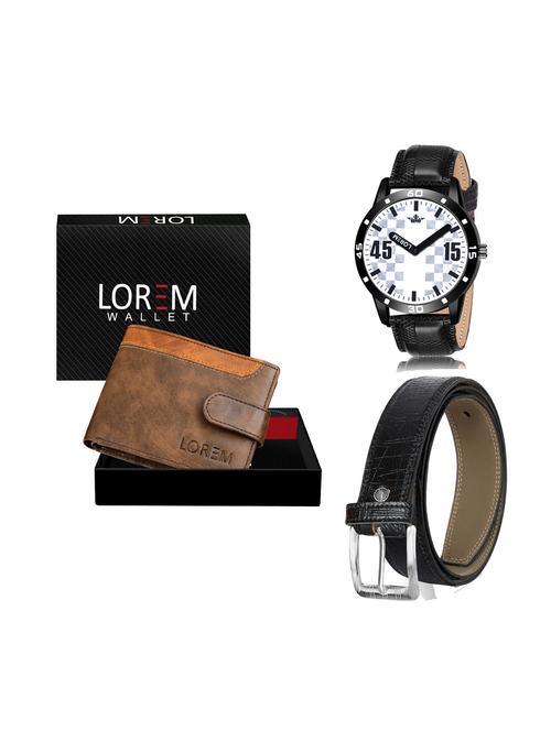 belt, wallet & watch combo - 19252526 - Very Small Image - 1