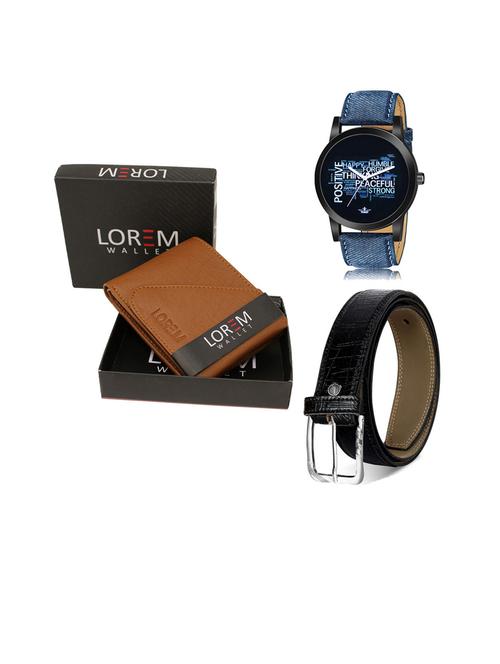 belt, wallet & watch gift combo - 19252813 - Very Small Image - 1