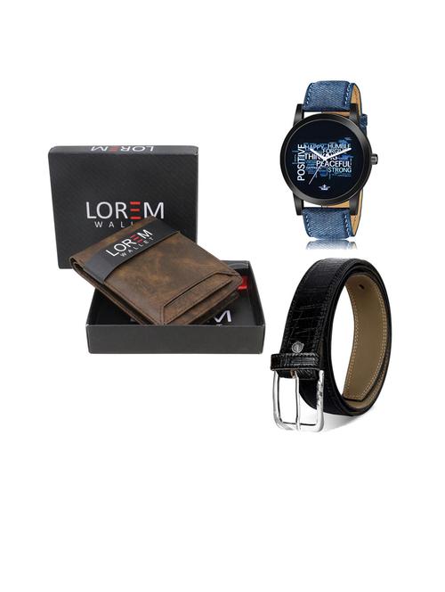 belt, wallet & watch gift combo - 19252831 - Very Small Image - 1