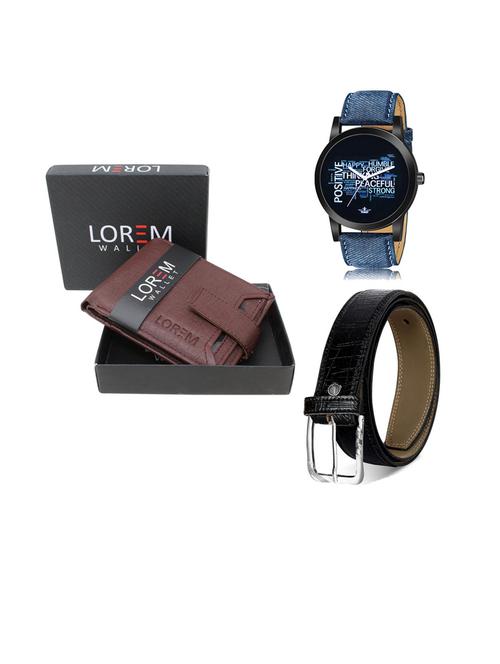 belt, wallet & watch gift combo - 19252855 - Very Small Image - 1