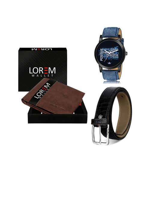 belt, wallet & watch gift combo - 19252873 - Very Small Image - 1