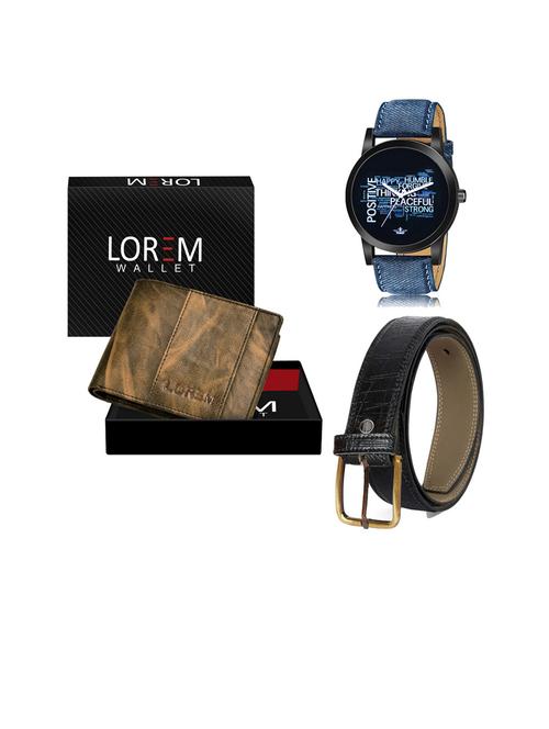 belt, wallet & watch gift combo - 19252919 - Very Small Image - 1