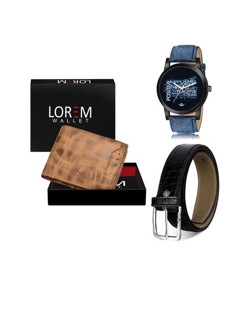 belt, wallet & watch gift combo - 19252927 - Very Small Image - 1