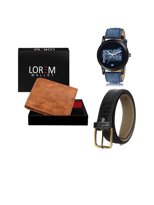 belt, wallet & watch gift combo - 19252973 - Very Small Image - 1