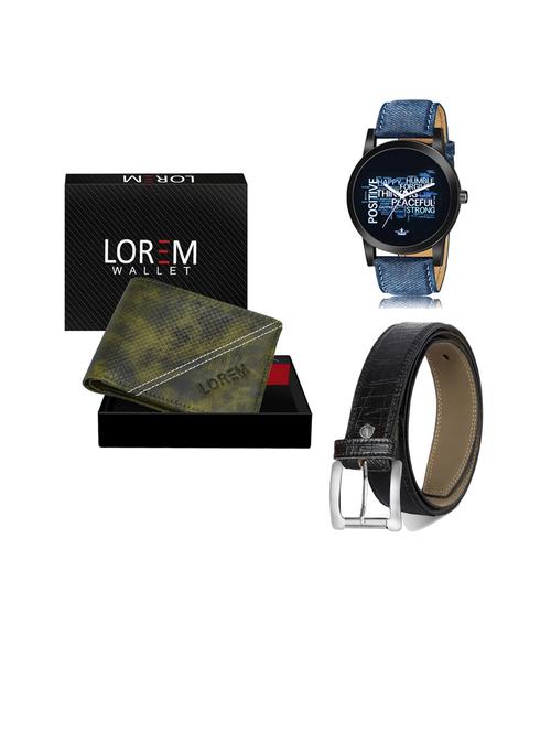 belt, wallet & watch gift combo - 19253002 - Very Small Image - 1