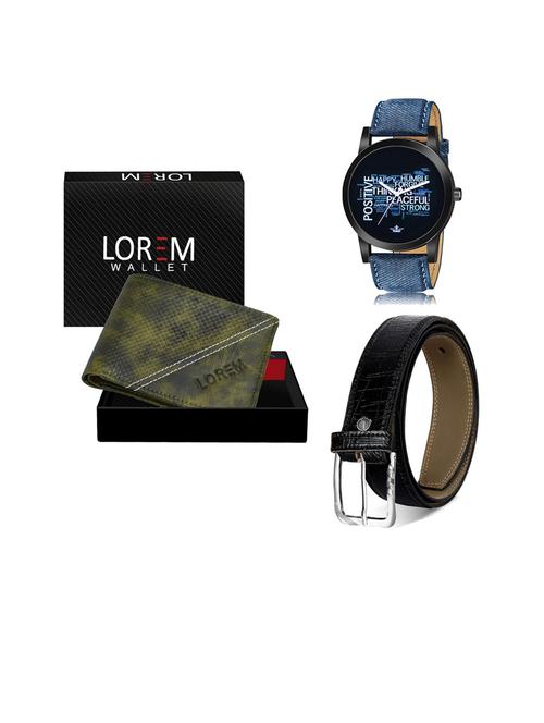 belt, wallet & watch gift combo - 19253005 - Very Small Image - 1