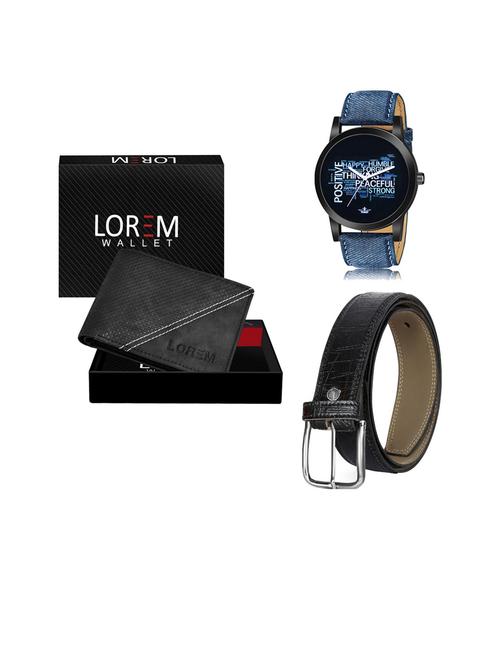belt, wallet & watch gift combo - 19253010 - Very Small Image - 1
