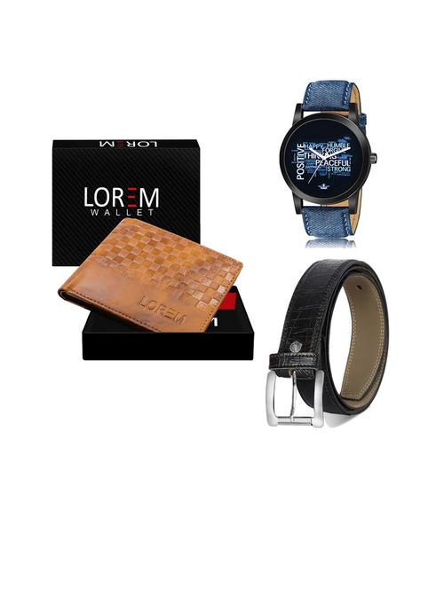 belt, wallet & watch gift combo - 19253020 - Very Small Image - 1