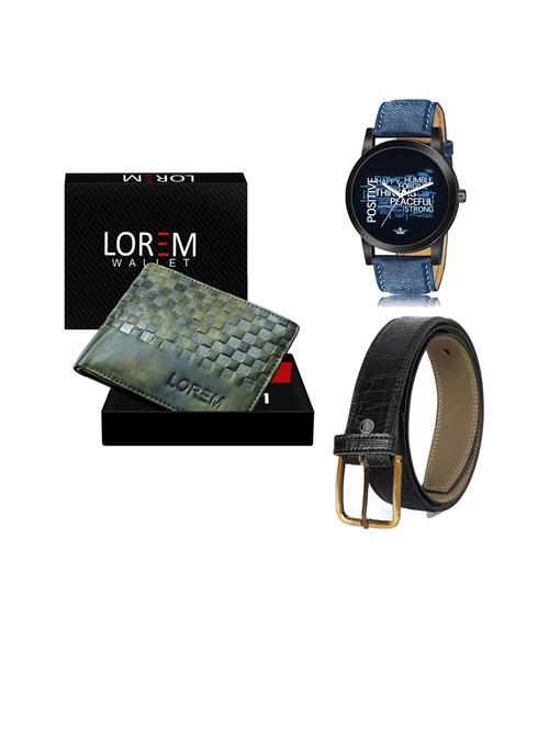 belt, wallet & watch gift combo - 19253027 - Very Small Image - 1