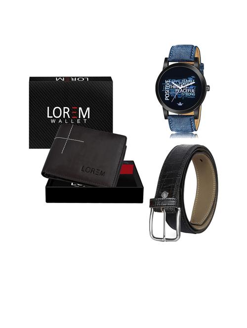 belt, wallet & watch gift combo - 19253046 - Very Small Image - 1
