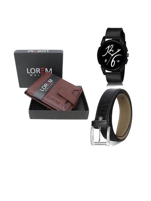 belt, wallet & watch gift combo - 19253122 - Very Small Image - 1
