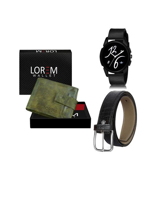 belt, wallet & watch gift combo - 19253202 - Very Small Image - 1