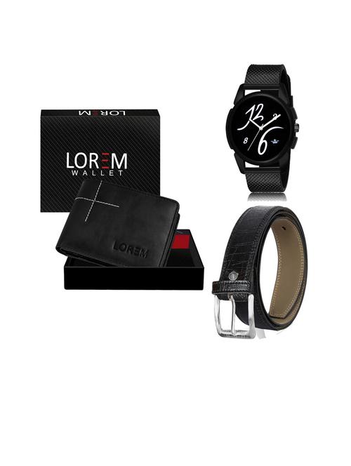 belt, wallet & watch gift combo - 19253312 - Very Small Image - 1