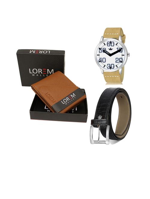 belt, wallet & watch gift combo - 19253350 - Very Small Image - 1