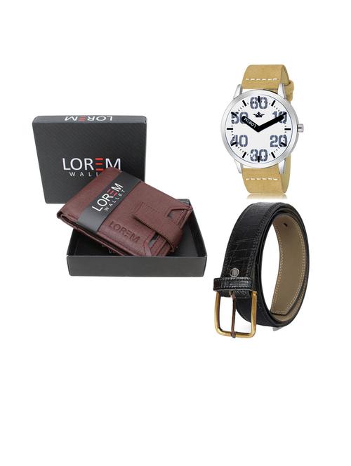 belt, wallet & watch gift combo - 19253393 - Very Small Image - 1