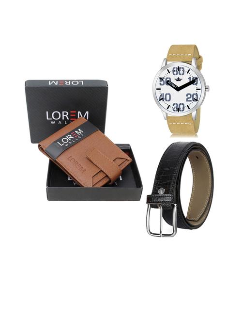 belt, wallet & watch gift combo - 19253400 - Very Small Image - 1