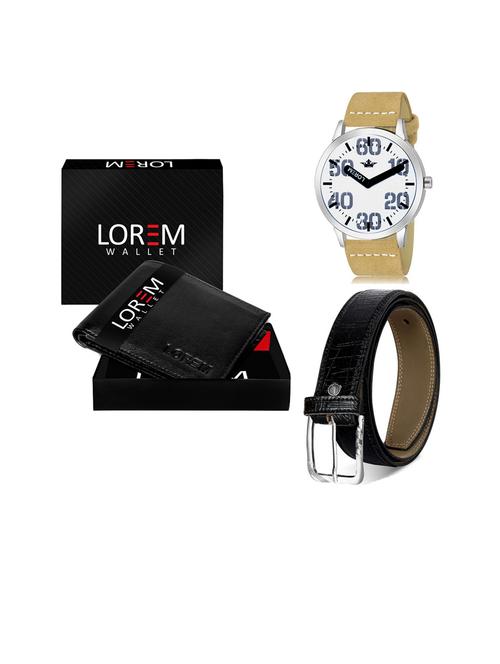 belt, wallet & watch gift combo - 19253431 - Very Small Image - 1