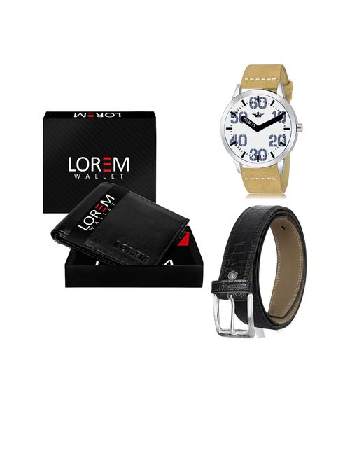 belt, wallet & watch gift combo - 19253432 - Very Small Image - 1