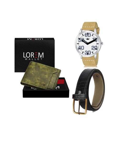 belt, wallet & watch gift combo - 19253435 - Very Small Image - 1
