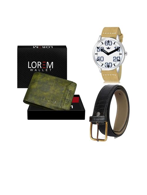 belt, wallet & watch gift combo - 19253501 - Very Small Image - 1