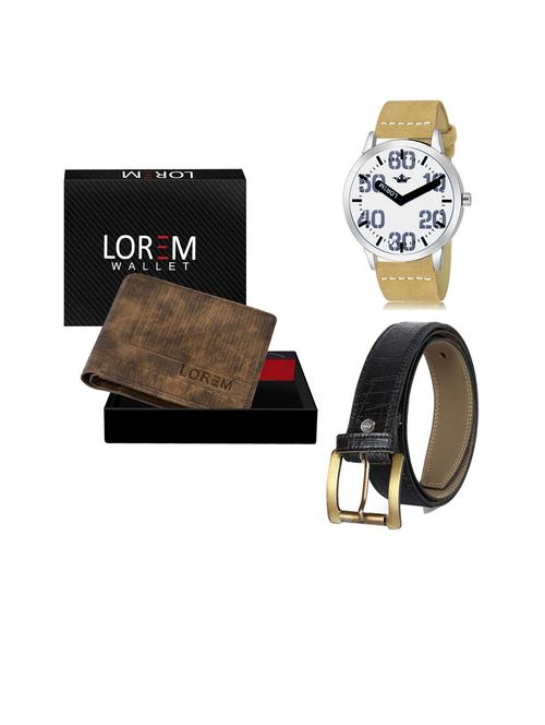 belt, wallet & watch gift combo - 19253505 - Very Small Image - 1