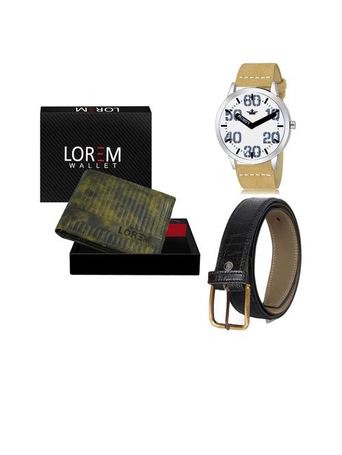 belt, wallet & watch gift combo - 19253519 - Very Small Image - 1