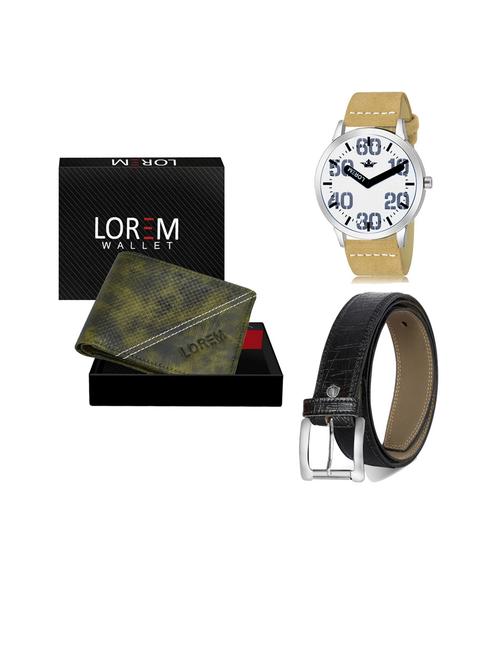 belt, wallet & watch gift combo - 19253542 - Very Small Image - 1