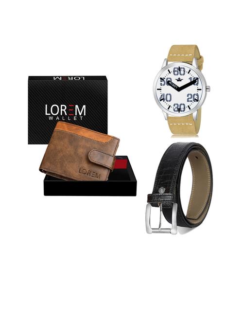 belt, wallet & watch gift combo - 19253602 - Very Small Image - 1