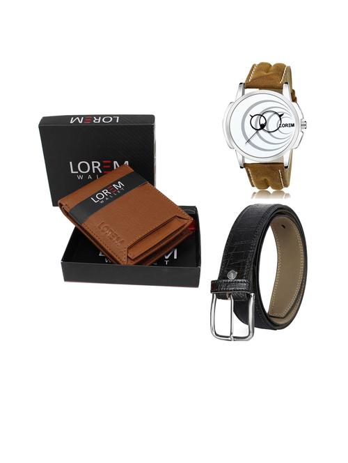 belt, wallet & watch gift combo - 19253634 - Very Small Image - 1