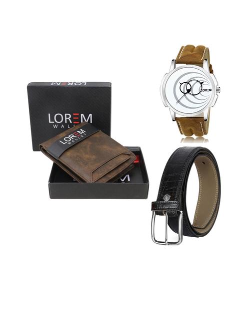 belt, wallet & watch gift combo - 19253640 - Very Small Image - 1