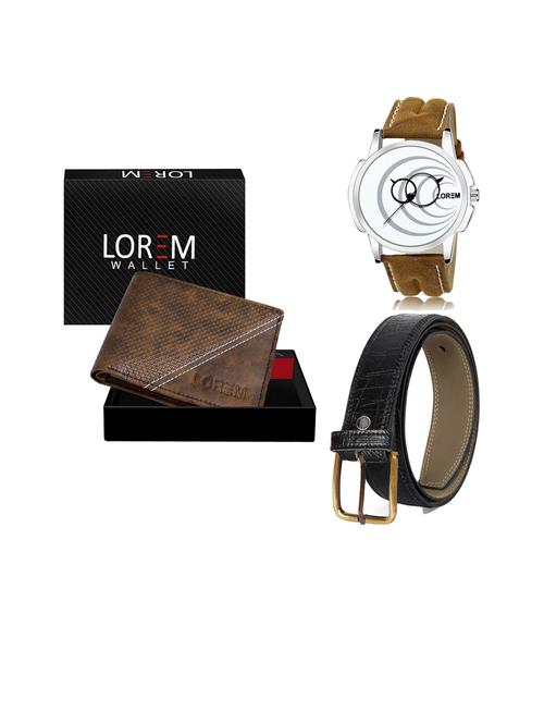 belt, wallet & watch gift combo - 19253801 - Very Small Image - 1