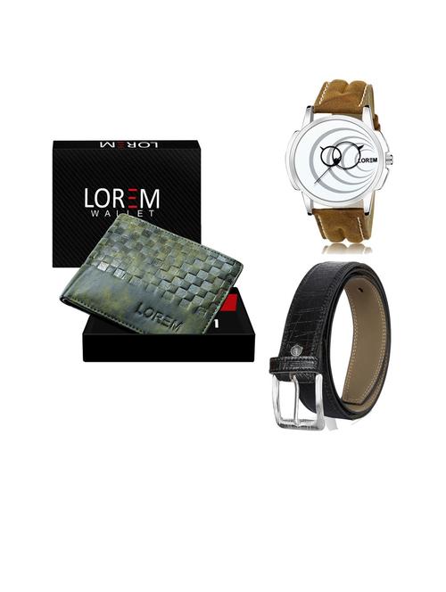 belt, wallet & watch gift combo - 19253840 - Very Small Image - 1