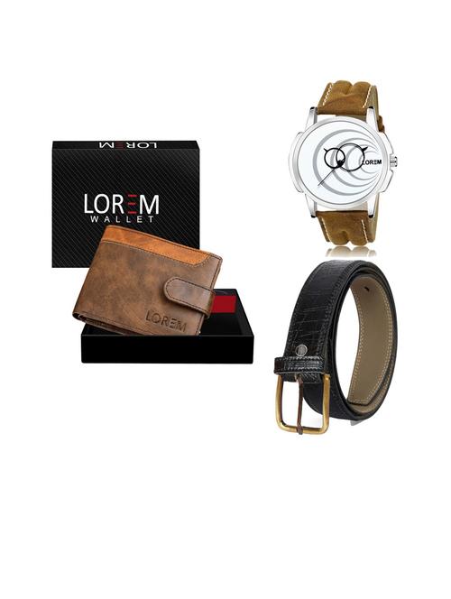 belt, wallet & watch gift combo - 19253873 - Very Small Image - 1