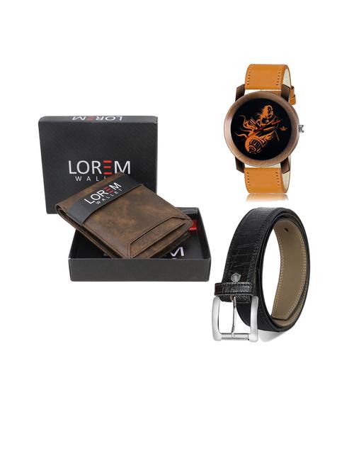 belt, wallet & watch gift combo - 19253908 - Very Small Image - 1