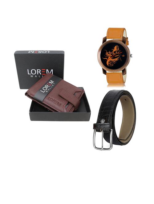 belt, wallet & watch gift combo - 19253934 - Very Small Image - 1