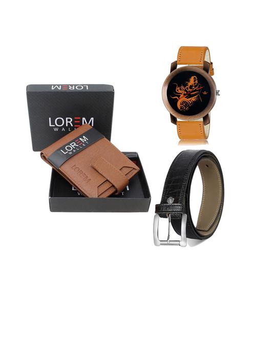 belt, wallet & watch gift combo - 19253938 - Very Small Image - 1