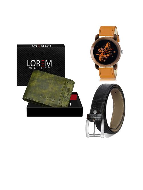 belt, wallet & watch gift combo - 19254040 - Very Small Image - 1