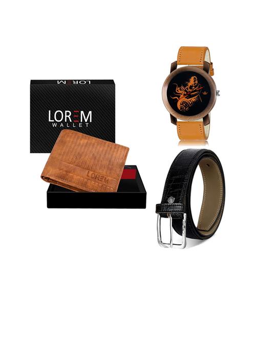 belt, wallet & watch gift combo - 19254055 - Very Small Image - 1