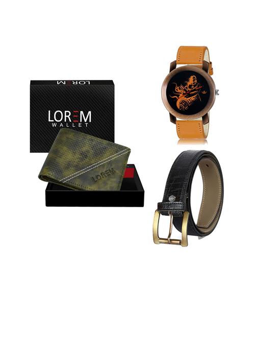 belt, wallet & watch gift combo - 19254081 - Very Small Image - 1