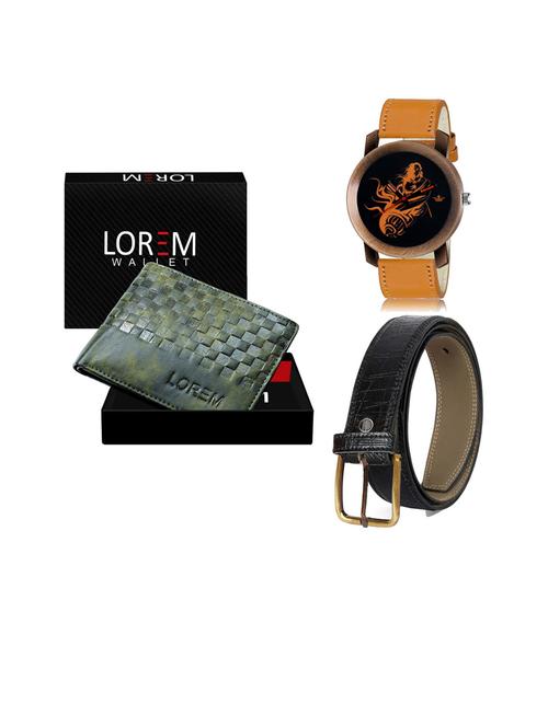 belt, wallet & watch gift combo - 19254107 - Very Small Image - 1