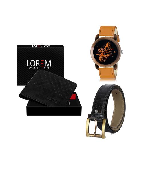 belt, wallet & watch gift combo - 19254111 - Very Small Image - 1