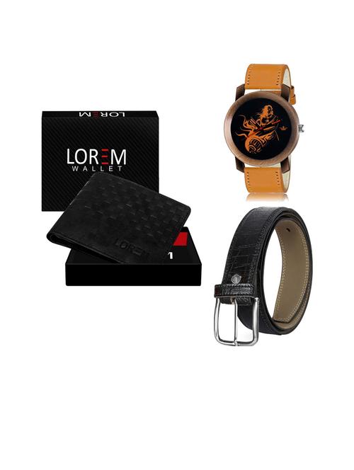 belt, wallet & watch gift combo - 19254114 - Very Small Image - 1
