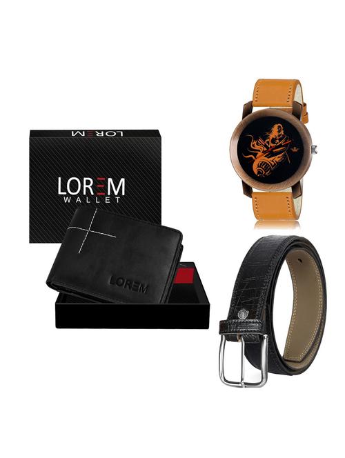 belt, wallet & watch combo - 19254120 - Very Small Image - 1