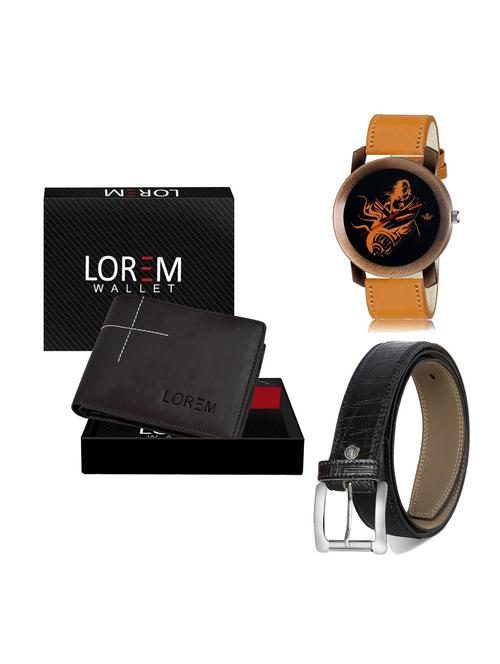 belt, wallet & watch combo - 19254124 - Very Small Image - 1
