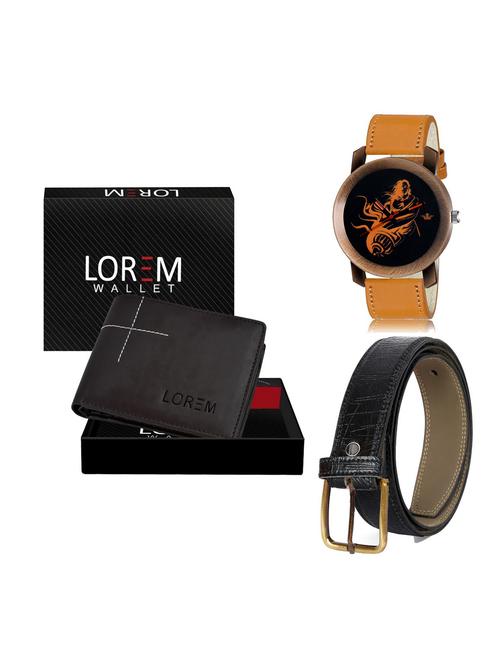belt, wallet & watch combo - 19254125 - Very Small Image - 1