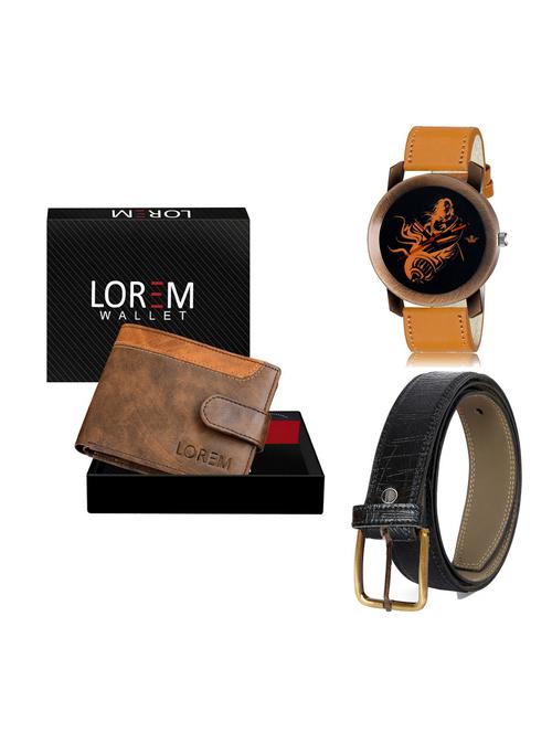 belt, wallet & watch combo - 19254143 - Very Small Image - 1